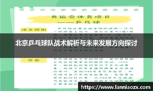 北京乒乓球队战术解析与未来发展方向探讨